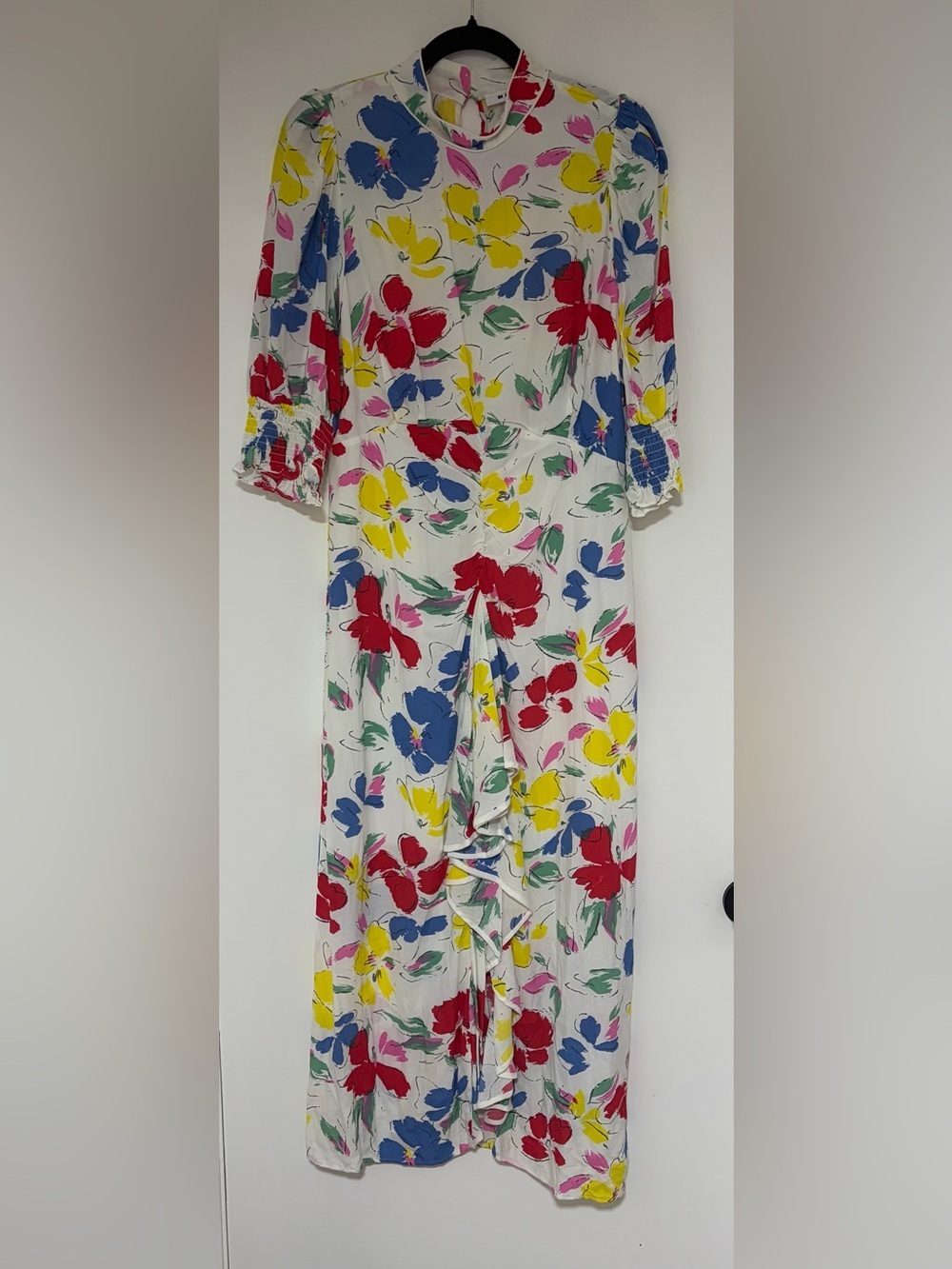 Rixo x Target Women’s Floral Mock Neck Cascade Ruffle Dress Size 10 NWT - Picture 3 of 12